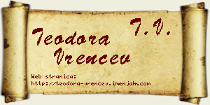 Teodora Vrenčev vizit kartica